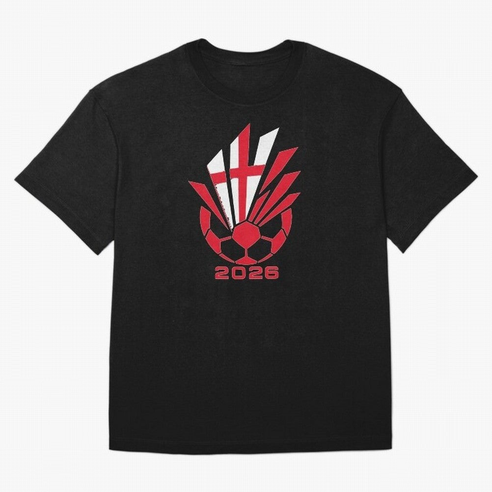 England Soccer 2026 Cross Burst Emblem Classic T-Shirt Show Fan Pride Across FIFA World Cup 2026 Group Stage Spirit, Built around Spain, Mbappe and Neymar, Vintage Soccer Flavor, Modern Football Stars, National Flags and Final Night Emotion;