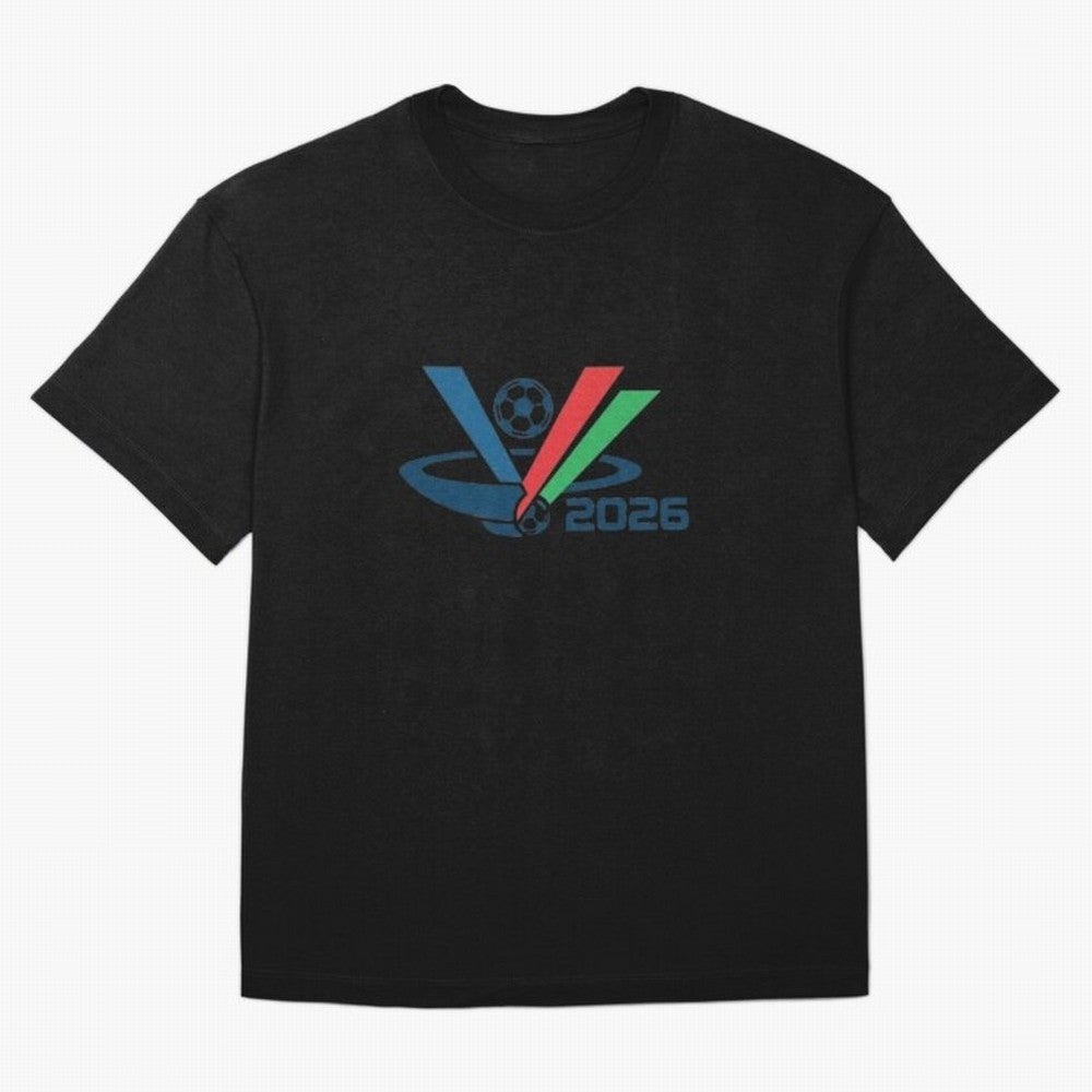 Minimalist FIFA 2026 V-Logo Design Classic T-Shirt Celebrate Football Heritage in FIFA World Cup 2026 Filled with Cristiano Ronaldo, Haaland and CR7, France Energy, Fan Favorite Moments, National Team Passion, Big Match Drama and Soccer History;
