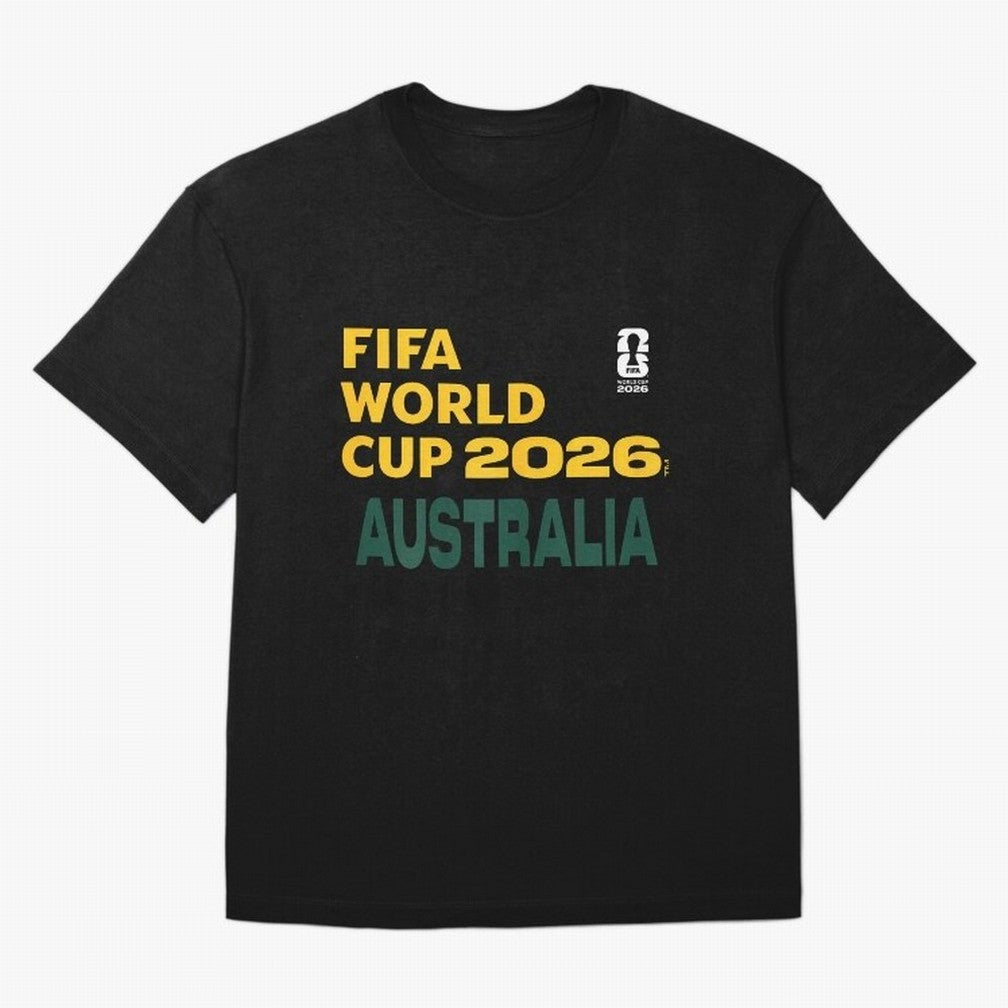 World Cup26 Australia Block Letters Classic T-Shirt Feel the Roar of FIFA World Cup 2026 USA Canada Mexico Centered on Haaland, Brazil, Portugal and Argentina Energy, Championship Spirit, Famous Goals, Roaring Crowds and International Football