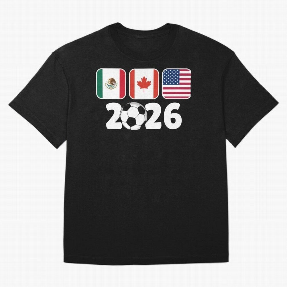 2026 World Cup North America Emblem Retro Classic T-Shirt Stand with FIFA World Cup 2026 Group Stage Centered on Haaland, France Energy, Match Day Excitement, Supporter Culture, Golden Goals and Global Football Passion; Ideal for Fans Who Follow