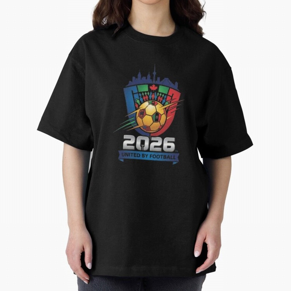 2026 World Cup United by Football Shield Emblem with Skyline Classic T-Shirt Join FIFA World Cup 2026 Made for Haaland, England Energy, Football Festival Excitement, Trophy Ambitions, Country Rivalries and Star Player Buzz; Perfect for People Who