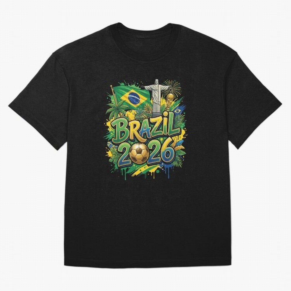 Brazil World Cup 2026 Football Legacy Classic T-Shirt Discover FIFA World Cup 2026 USA Canada Mexico for Fans of Neymar and Portugal, Spain and Germany, Bringing Classic Soccer Heritage, Championship Pressure, Fan Loyalty and International Pride;