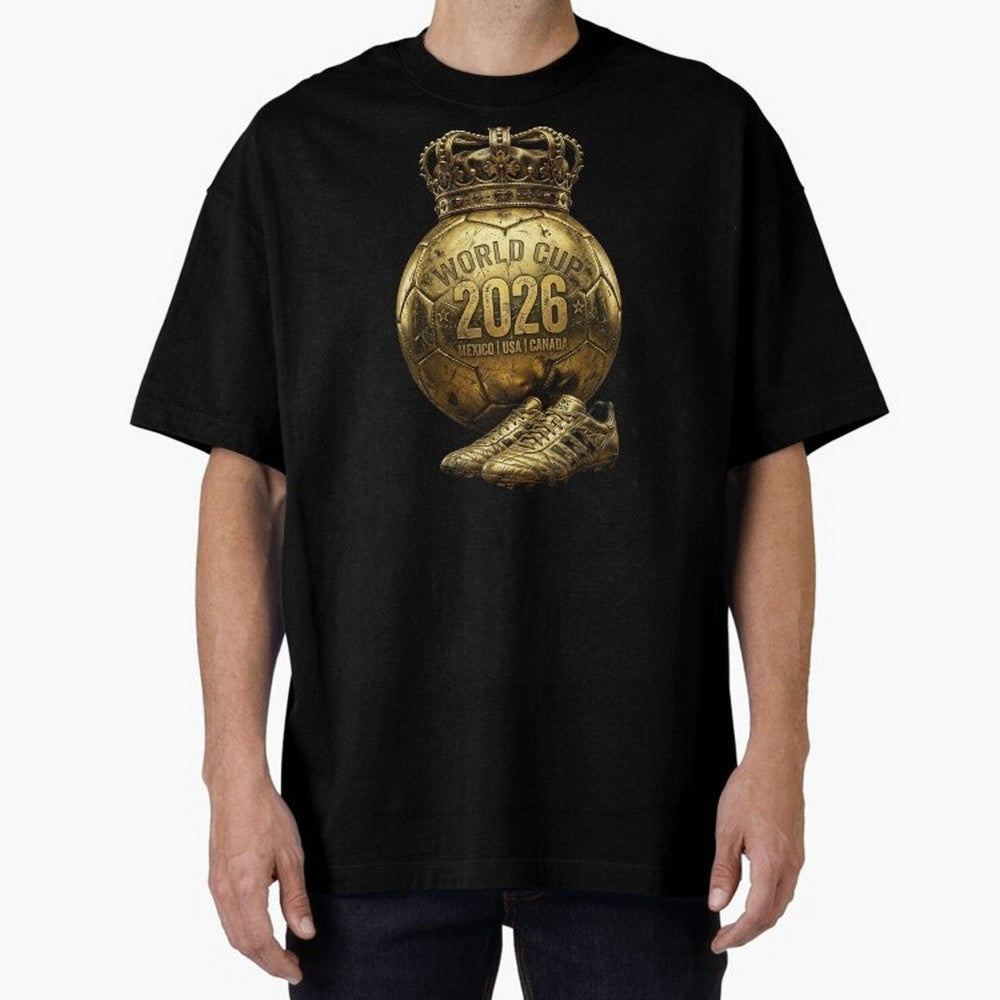 World Cup 2026 Golden Soccer Ball Crown- Mexico USA Canada Classic T-Shirt Celebrate the FIFA World Cup 2026 USA Canada Mexico Journey through Cristiano Ronaldo, Haaland and CR7 Highlights, Brazil, Portugal and Argentina Pride, Championship Spirit,