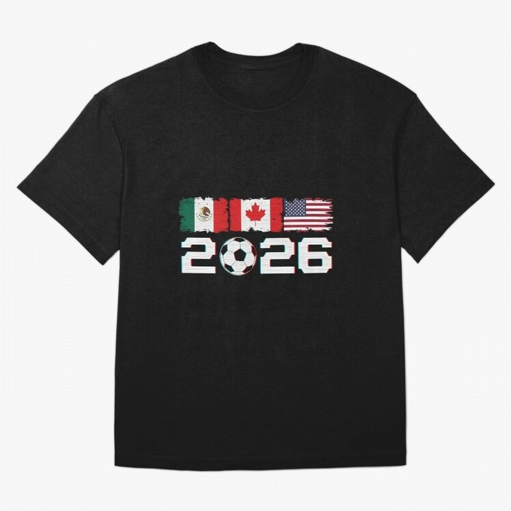 Glitched United 2026 Cup North America Emblem Part Classic T-Shirt Step into Match Day Hype around FIFA World Cup 2026, Messi, CR7 and Mbappe, Spain, Stadium Memories, Football Loyalty, International Chants and Championship Tradition; Ideal for