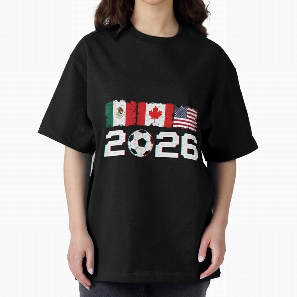Glitched United 2026 Cup North America Emblem Part Classic T-Shirt Step into Match Day Hype around FIFA World Cup 2026, Messi, CR7 and Mbappe, Spain, Stadium Memories, Football Loyalty, International Chants and Championship Tradition; Ideal for