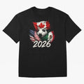 Soccer 2026 USA Canada Mexico ¨C World Football Flags Design Classic T-Shirt Carry National Pride through FIFA World Cup 2026 USA Canada Mexico Spirit, Capturing Brazil, CR7, Championship Spirit, Famous Goals, Roaring Crowds and International