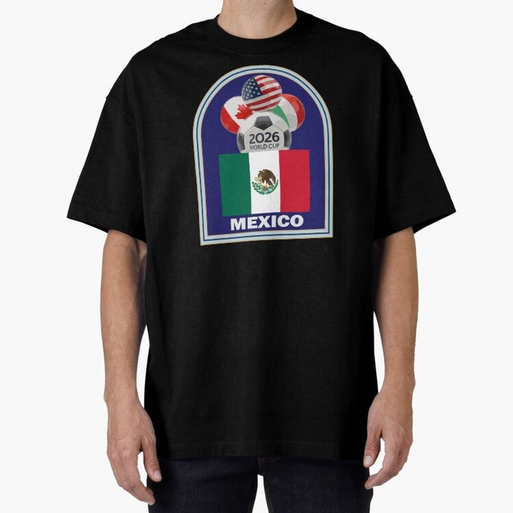 Mexico 2026 Soccer T-shirt Classic T-Shirt Stand Out with Spirit from FIFA World Cup 2026 USA Canada Mexico Spirit, with Argentina and Brazil, Haaland, Global Supporter Spirit, Legendary Goals, National Colors and Tournament Celebration; Perfect