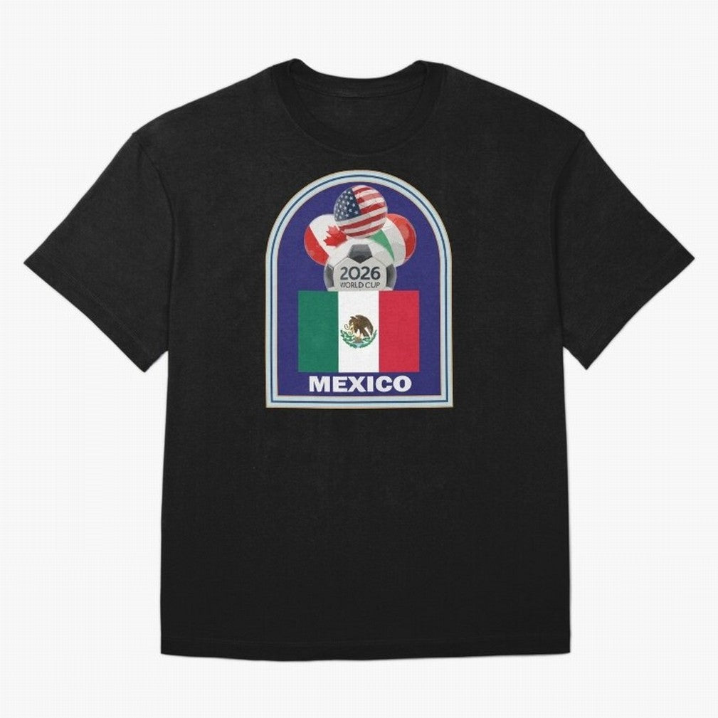Mexico 2026 Soccer T-shirt Classic T-Shirt Stand Out with Spirit from FIFA World Cup 2026 USA Canada Mexico Spirit, with Argentina and Brazil, Haaland, Global Supporter Spirit, Legendary Goals, National Colors and Tournament Celebration; Perfect