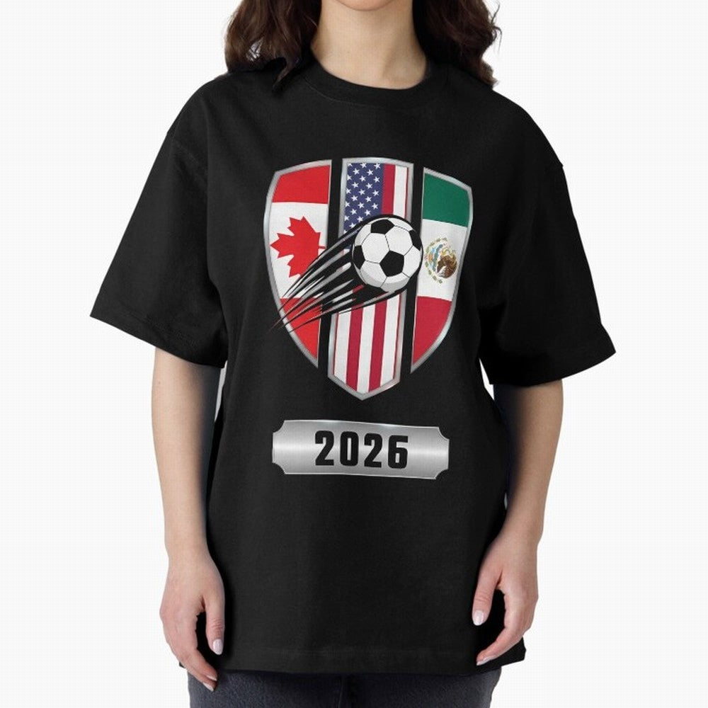 North United America Shield 2026 Cup Classic T-Shirt Bring Champion Energy into Global Football Passion for FIFA World Cup 2026 USA Canada Mexico, Made for Haaland and Mbappe, England, Stadium Memories, Football Loyalty, International Chants and