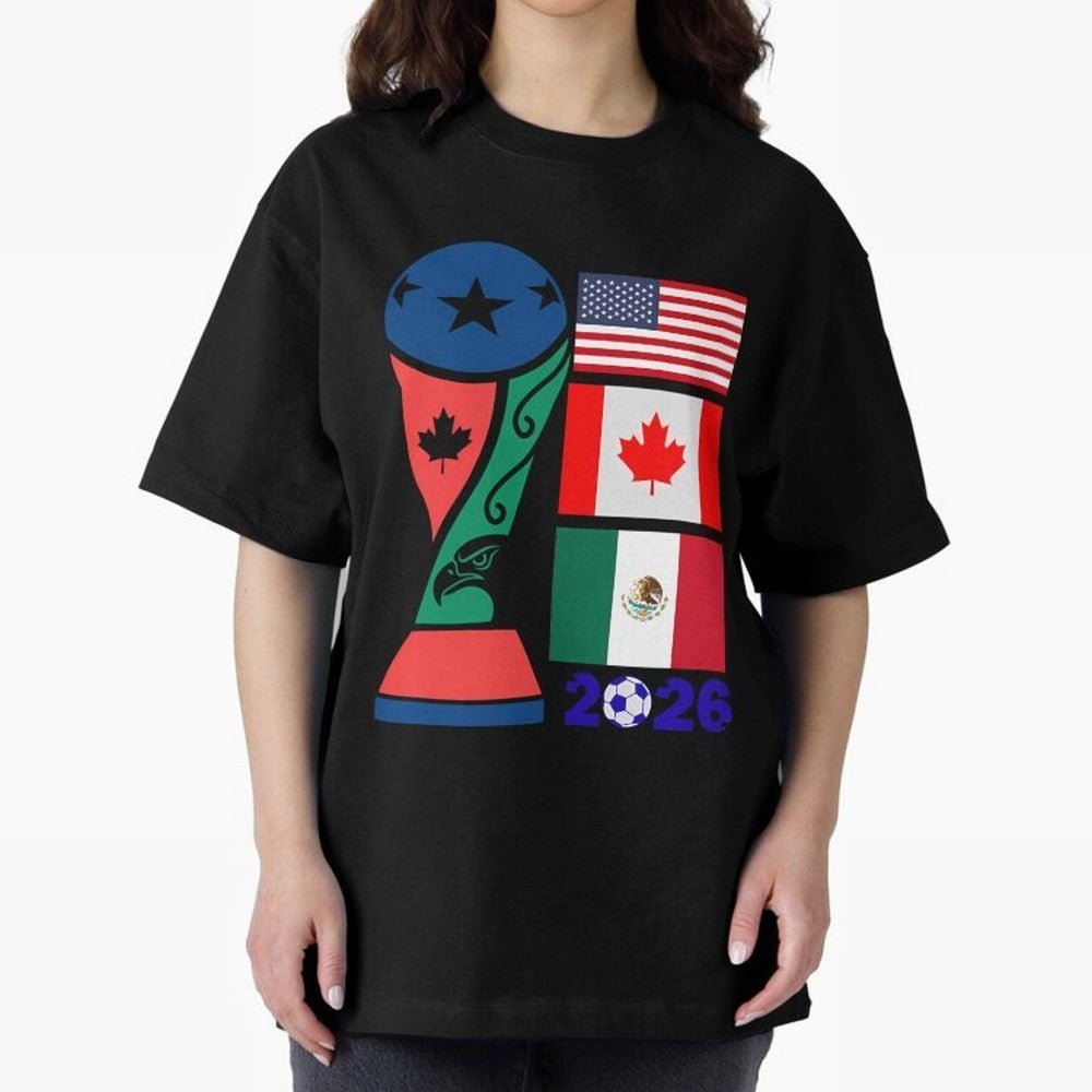 North America Football Unity 2026 Classic T-Shirt Back the Journey through FIFA World Cup 2026 USA Canada Mexico Built around Mbappe and Neymar, Brazil, Portugal and Argentina Energy, Champion Mindset, Group Stage Buzz, Knockout Tension and