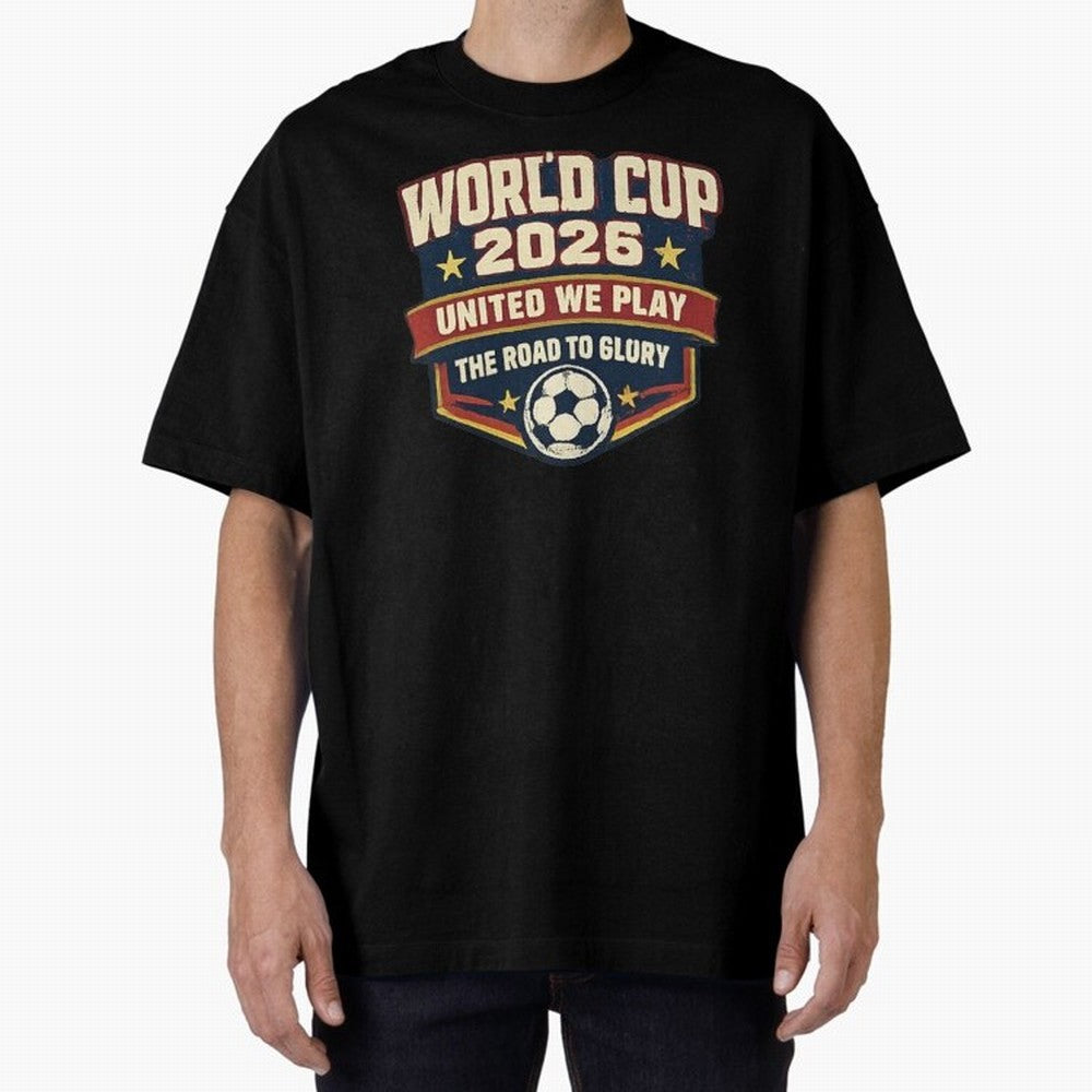 World Cup 2026 United We Play Vintage Soccer Football Fan Design Classic T-Shirt Celebrate the Stars of the FIFA World Cup 2026 Group Stage Journey through Messi, Neymar and Mbappe Highlights, Brazil, Portugal and Argentina Pride, Goal Celebration