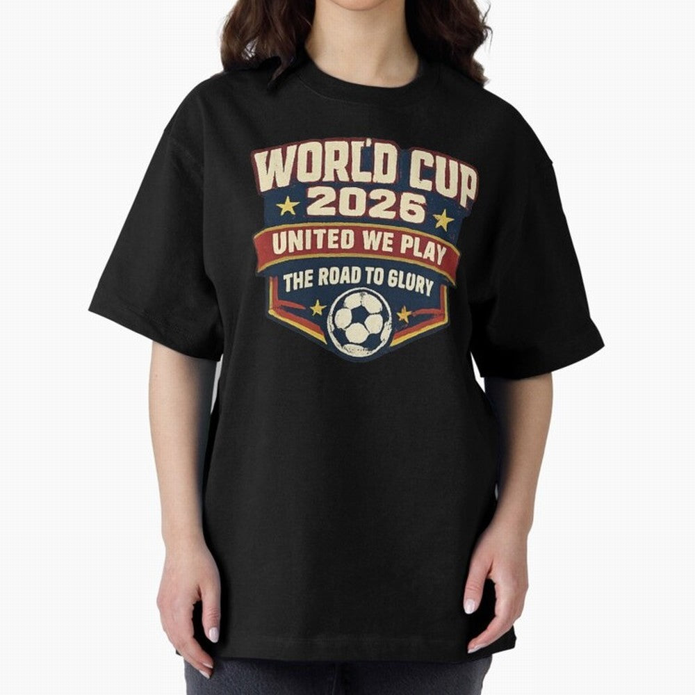 World Cup 2026 United We Play Vintage Soccer Football Fan Design Classic T-Shirt Celebrate the Stars of the FIFA World Cup 2026 Group Stage Journey through Messi, Neymar and Mbappe Highlights, Brazil, Portugal and Argentina Pride, Goal Celebration