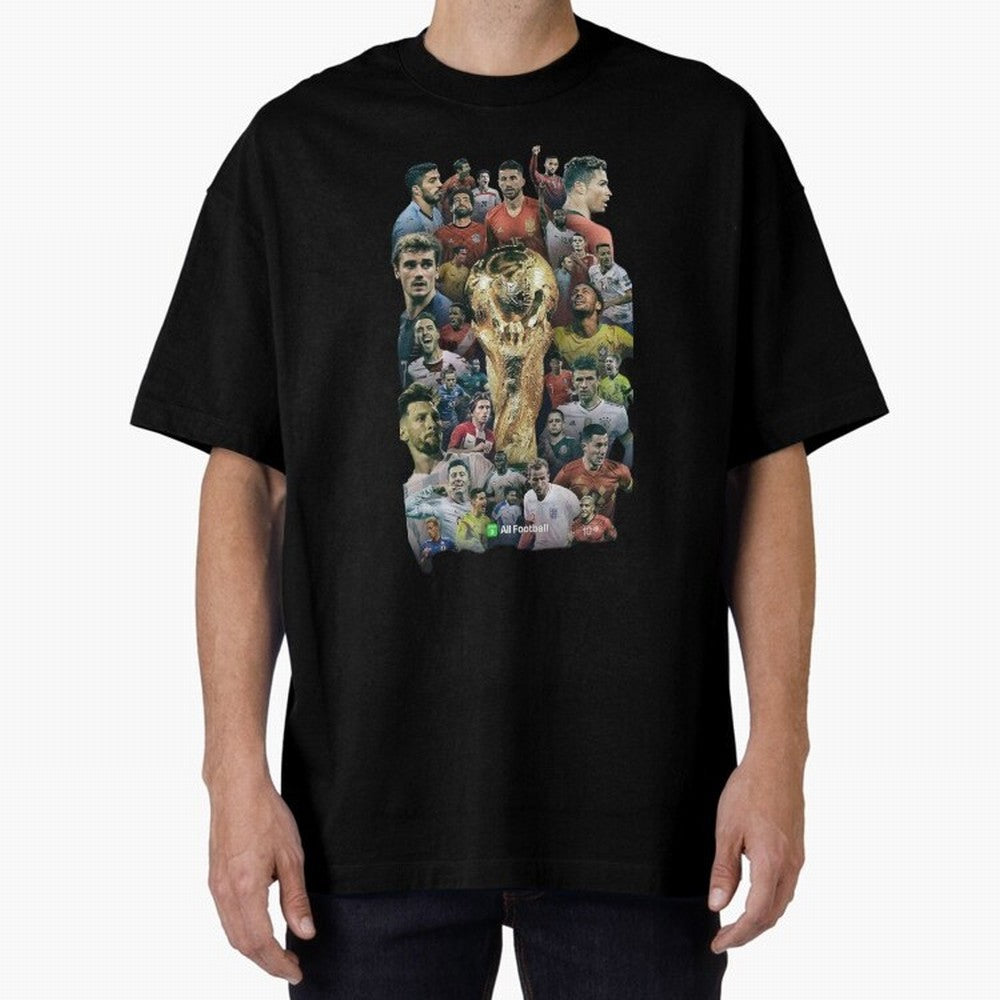 All Football Classic T-Shirt Honor Champions and Dreams in Global Football Passion for FIFA World Cup 2026, Highlighting Messi, CR7 and Mbappe, Argentina, Tournament Hype, Historic Matchups, Family Viewing Parties and Global Sports Pride; Made for