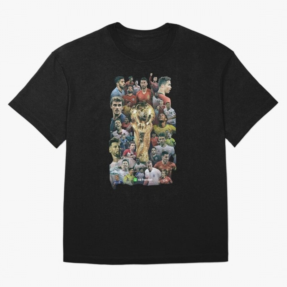 All Football Classic T-Shirt Honor Champions and Dreams in Global Football Passion for FIFA World Cup 2026, Highlighting Messi, CR7 and Mbappe, Argentina, Tournament Hype, Historic Matchups, Family Viewing Parties and Global Sports Pride; Made for