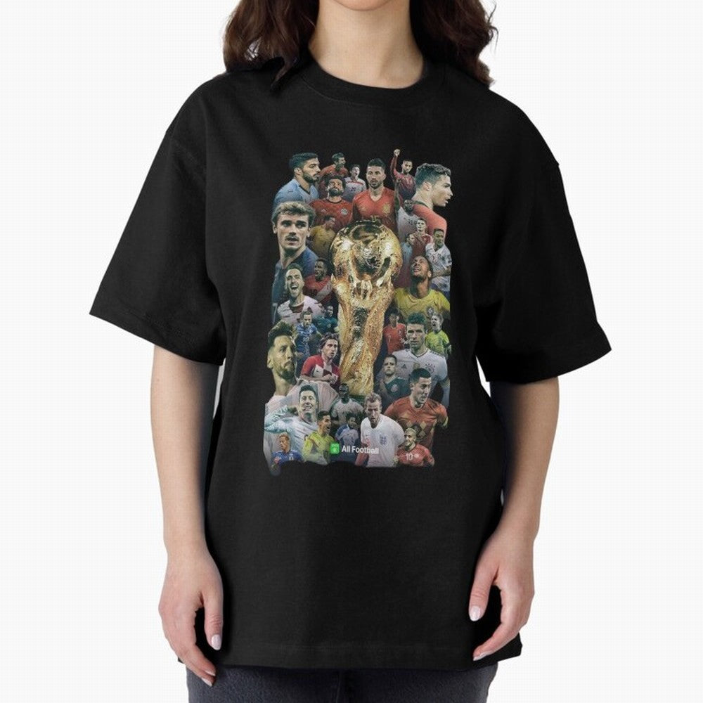 All Football Classic T-Shirt Honor Champions and Dreams in Global Football Passion for FIFA World Cup 2026, Highlighting Messi, CR7 and Mbappe, Argentina, Tournament Hype, Historic Matchups, Family Viewing Parties and Global Sports Pride; Made for