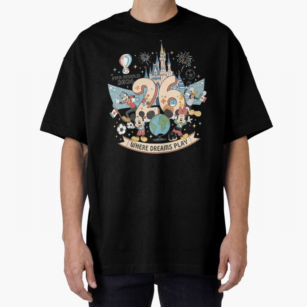 Dreamland Football 26 Shirt | Cute Cartoon Global Celebration Tee Classic T-Shirt Bring a Champion Mindset to FIFA World Cup 2026 Spirit, Inspired by Germany, Messi, Neymar and Mbappe, Football History, Final Match Energy, Crowd Noise and Once in a