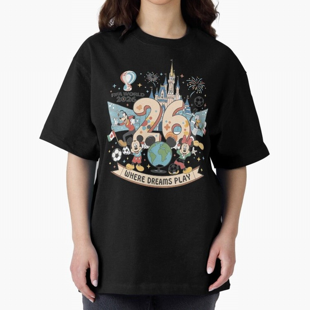 Dreamland Football 26 Shirt | Cute Cartoon Global Celebration Tee Classic T-Shirt Bring a Champion Mindset to FIFA World Cup 2026 Spirit, Inspired by Germany, Messi, Neymar and Mbappe, Football History, Final Match Energy, Crowd Noise and Once in a