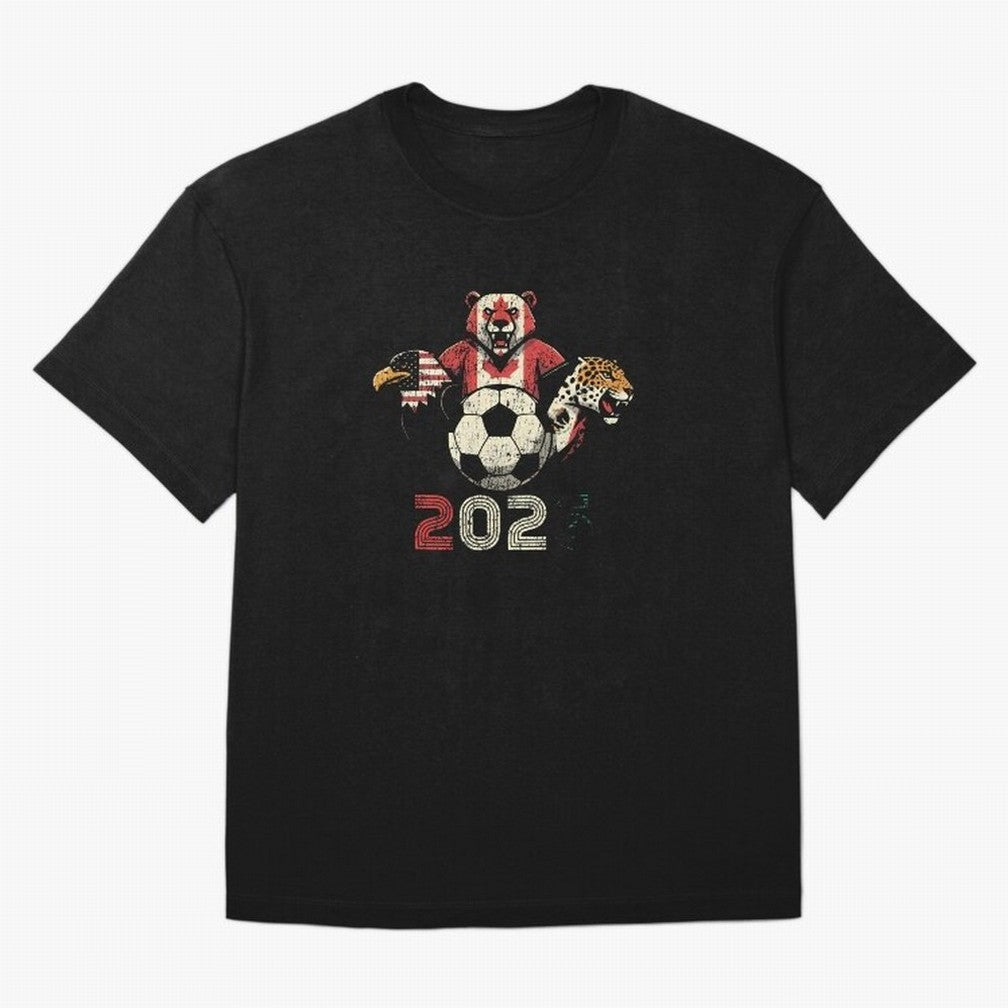 United 2026 Soccer Mascots North America Tournament T-Shirt_83157189 Classic T-Shirt Show Support during FIFA World Cup 2026 Group Stage for Fans of Mbappe and Neymar and England, France and Netherlands, Bringing Supporter Pride, Iconic