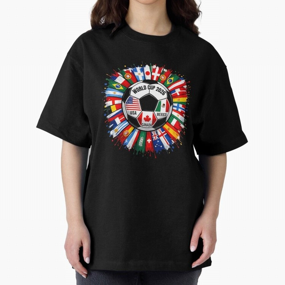 World Cup 2026 Shirt Soccer Tournament Fan Design International Flags Football Graphic Tee Sports Lover Gift Classic T-Shirt Honor FIFA World Cup 2026 USA Canada Mexico Celebrating Messi, CR7 and Mbappe, Netherlands Energy, Stadium Memories,