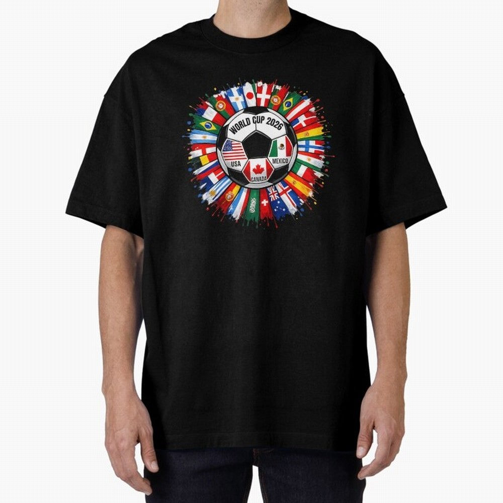 World Cup 2026 Shirt Soccer Tournament Fan Design International Flags Football Graphic Tee Sports Lover Gift Classic T-Shirt Honor FIFA World Cup 2026 USA Canada Mexico Celebrating Messi, CR7 and Mbappe, Netherlands Energy, Stadium Memories,