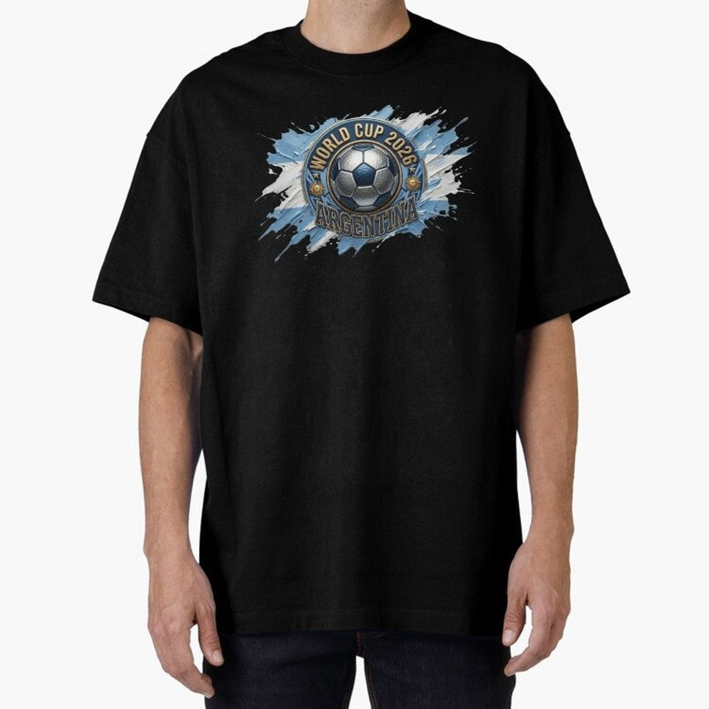 World Cup 2026 Argentina Soccer Ball Paint Splash Classic T-Shirt Carry the Colors and Pride of FIFA World Cup 2026 Group Stage for Fans of Mbappe and France, Bringing Match Day Excitement, Supporter Culture, Golden Goals and Global Football
