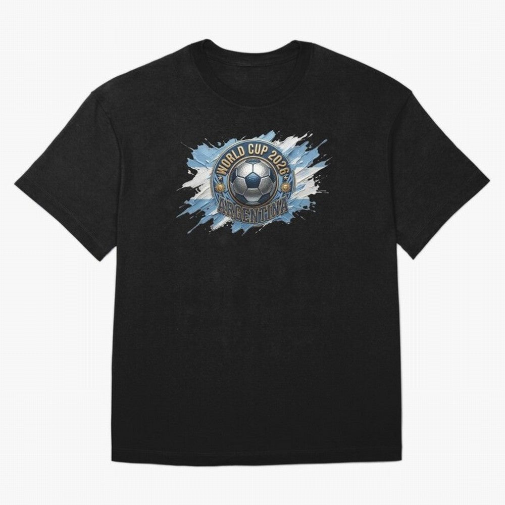 World Cup 2026 Argentina Soccer Ball Paint Splash Classic T-Shirt Carry the Colors and Pride of FIFA World Cup 2026 Group Stage for Fans of Mbappe and France, Bringing Match Day Excitement, Supporter Culture, Golden Goals and Global Football
