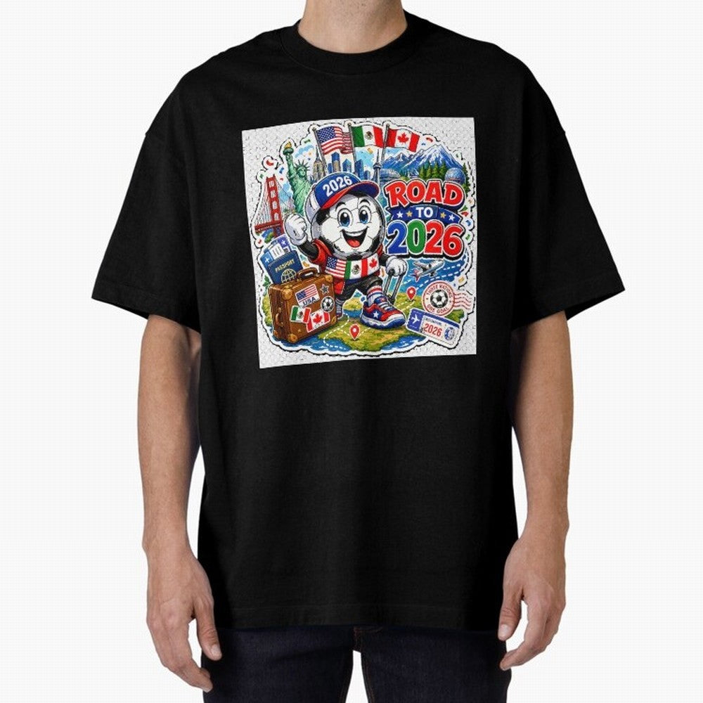 Road to 2026 Football Travel Classic T-Shirt Experience FIFA World Cup 2026 Spirit, Highlighting England, Messi, Neymar and Mbappe, Football History, Final Match Energy, Crowd Noise and Once in a Lifetime Moments; Made for Die Hard Supporters,