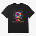 2026 Colorful Soccer Ball USA Canada Mexico 26 Classic T-Shirt Make Memories around Match Day Hype around FIFA World Cup 2026 Group Stage, Messi, CR7 and Mbappe, England, France and Netherlands, Soccer Culture, Superstar Moments, National Team