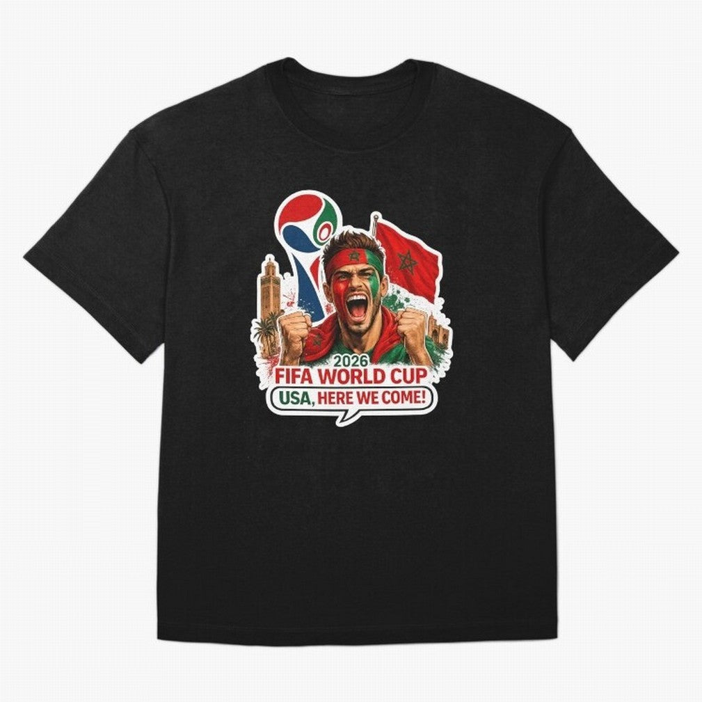 Morocco 2026 World Cup Fan Classic T-Shirt Remember Iconic Moments from FIFA World Cup 2026 Group Stage Driven by Messi, CR7 and Mbappe, Argentina, France and Brazil Energy, Worldwide Fan Energy, Dramatic Goals, Stadium Lights and Championship