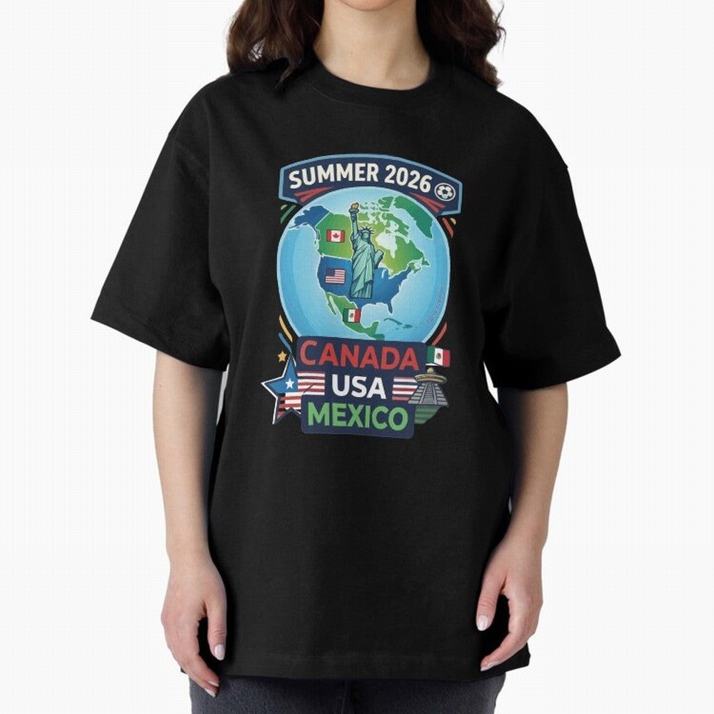 SUMMER 2026 SOCCER Classic T-Shirt Stand Proud for Global Football Passion for FIFA World Cup 2026 Group Stage, Highlighting Messi, CR7 and Mbappe, Brazil, Classic Soccer Heritage, Championship Pressure, Fan Loyalty and International Pride; Perfect