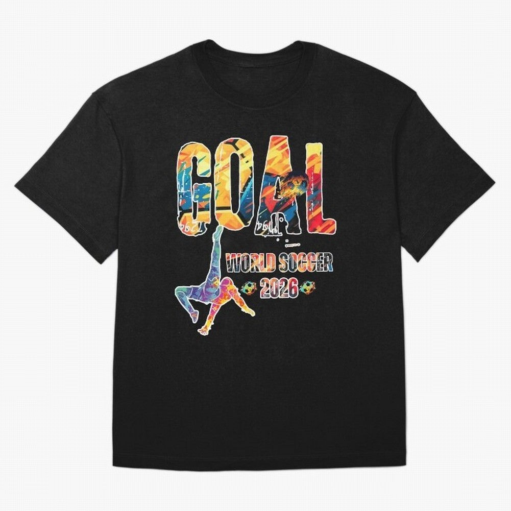 Goal World Soccer Championship 2026 Classic T-Shirt Support FIFA World Cup 2026 for Fans of Messi and Cristiano Ronaldo and Brazil, Bringing Football History, Final Match Energy, Crowd Noise and Once in a Lifetime Moments; Ideal for Football Dads,