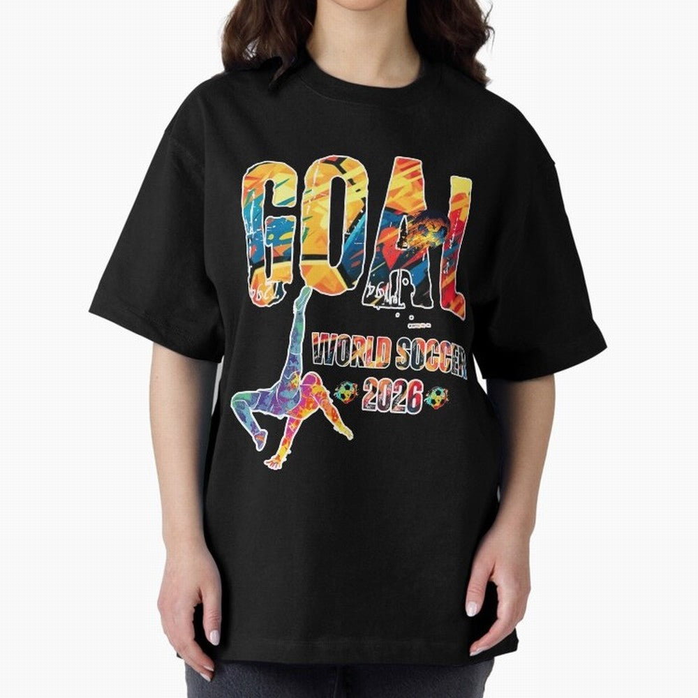 Goal World Soccer Championship 2026 Classic T-Shirt Support FIFA World Cup 2026 for Fans of Messi and Cristiano Ronaldo and Brazil, Bringing Football History, Final Match Energy, Crowd Noise and Once in a Lifetime Moments; Ideal for Football Dads,