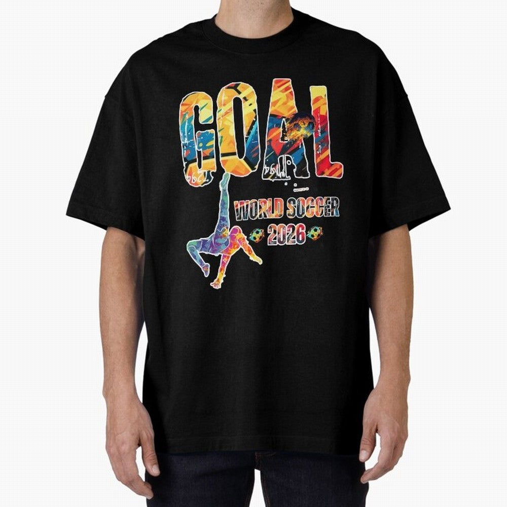 Goal World Soccer Championship 2026 Classic T-Shirt Support FIFA World Cup 2026 for Fans of Messi and Cristiano Ronaldo and Brazil, Bringing Football History, Final Match Energy, Crowd Noise and Once in a Lifetime Moments; Ideal for Football Dads,