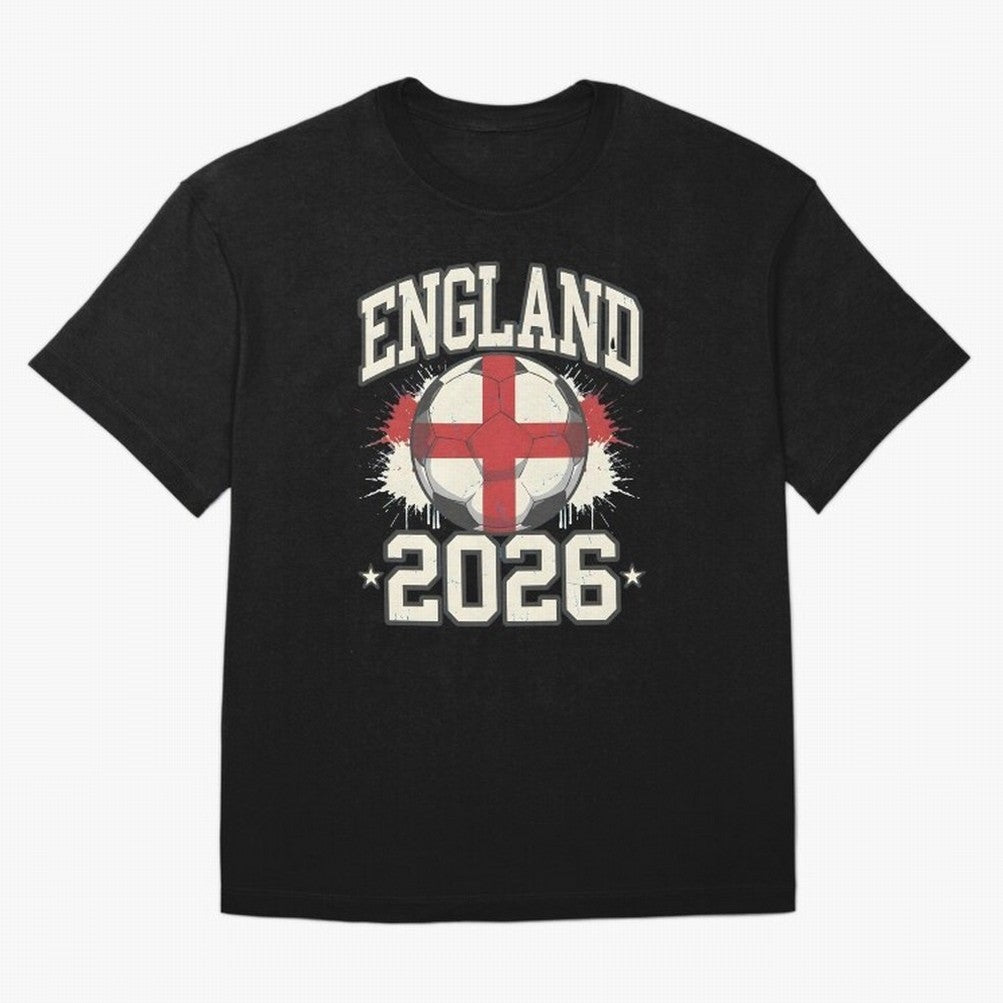 England 2026 World Cup for Football Fans and Teams Classic T-Shirt Back Your Heroes with the FIFA World Cup 2026 Group Stage Journey through CR7 and Messi Highlights, Argentina and Brazil Pride, Football Festival Excitement, Trophy Ambitions,