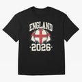 England 2026 World Cup for Football Fans and Teams Classic T-Shirt Back Your Heroes with the FIFA World Cup 2026 Group Stage Journey through CR7 and Messi Highlights, Argentina and Brazil Pride, Football Festival Excitement, Trophy Ambitions,