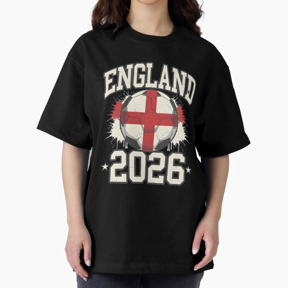 England 2026 World Cup for Football Fans and Teams Classic T-Shirt Back Your Heroes with the FIFA World Cup 2026 Group Stage Journey through CR7 and Messi Highlights, Argentina and Brazil Pride, Football Festival Excitement, Trophy Ambitions,
