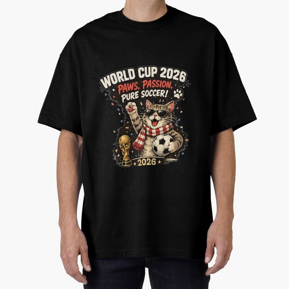 World Cup 2026 Funny Cat Soccer Retro Shirt Classic T-Shirt Live the Energy of FIFA World Cup 2026 Inspired by Neymar, Portugal, Spain and Germany Energy, Worldwide Fan Energy, Dramatic Goals, Stadium Lights and Championship Celebrations; Made for