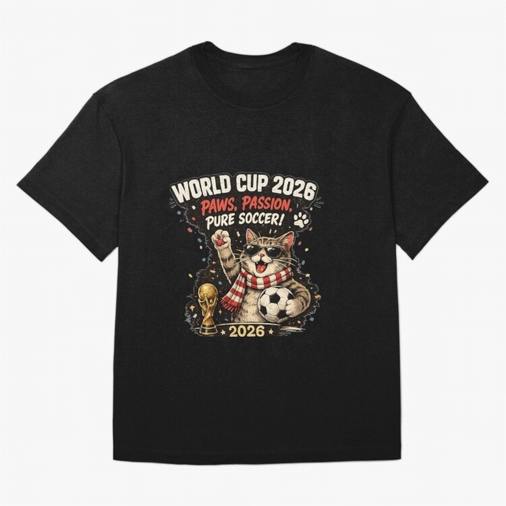 World Cup 2026 Funny Cat Soccer Retro Shirt Classic T-Shirt Live the Energy of FIFA World Cup 2026 Inspired by Neymar, Portugal, Spain and Germany Energy, Worldwide Fan Energy, Dramatic Goals, Stadium Lights and Championship Celebrations; Made for