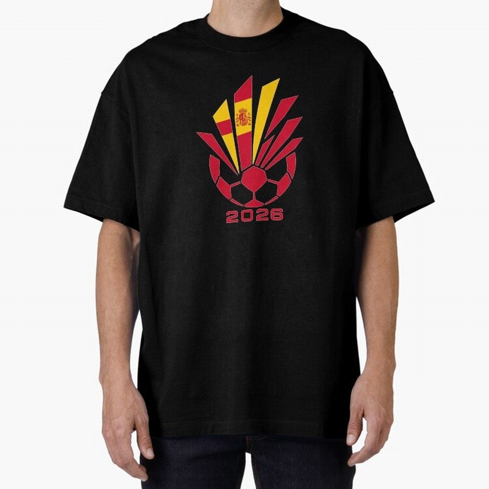 Spain Soccer 2026 Flag Burst Emblem Classic T-Shirt Show Fan Pride Across FIFA World Cup 2026 Group Stage Spirit, Built around Spain, Mbappe and Neymar, Vintage Soccer Flavor, Modern Football Stars, National Flags and Final Night Emotion; Perfect