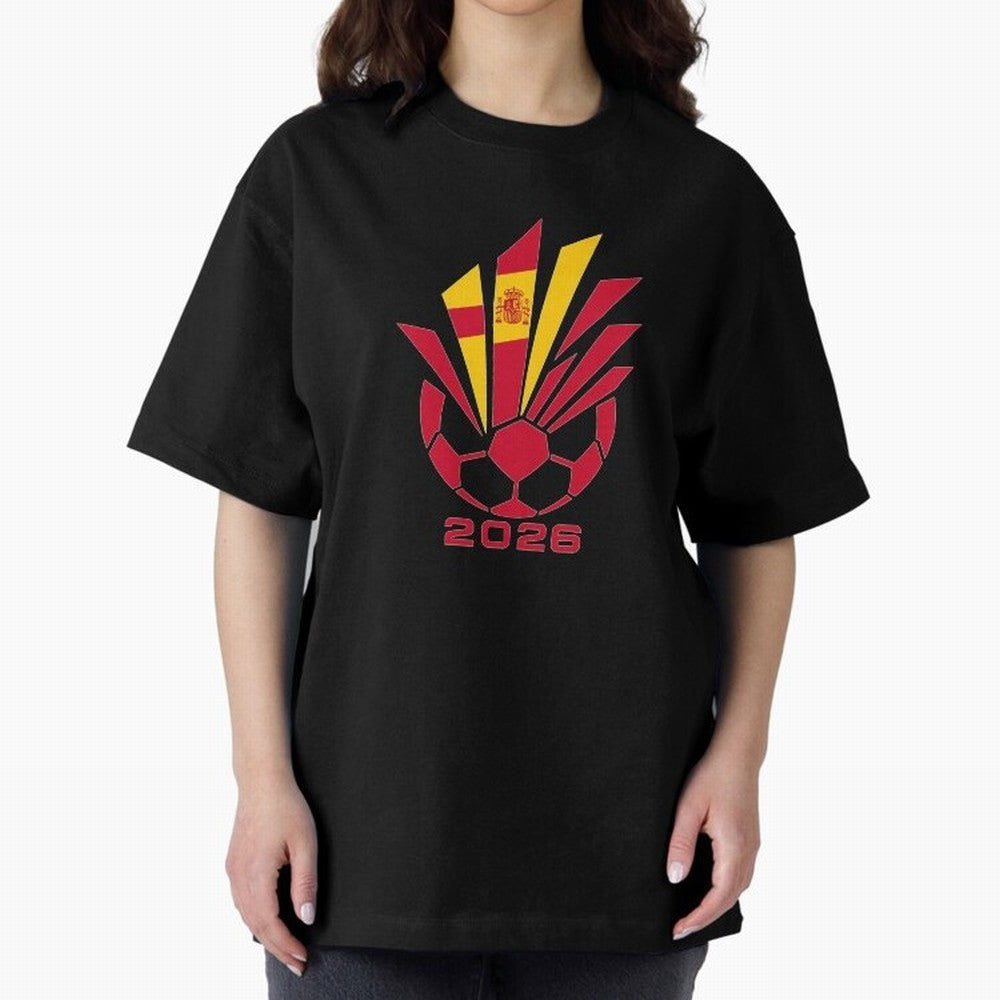 Spain Soccer 2026 Flag Burst Emblem Classic T-Shirt Show Fan Pride Across FIFA World Cup 2026 Group Stage Spirit, Built around Spain, Mbappe and Neymar, Vintage Soccer Flavor, Modern Football Stars, National Flags and Final Night Emotion; Perfect