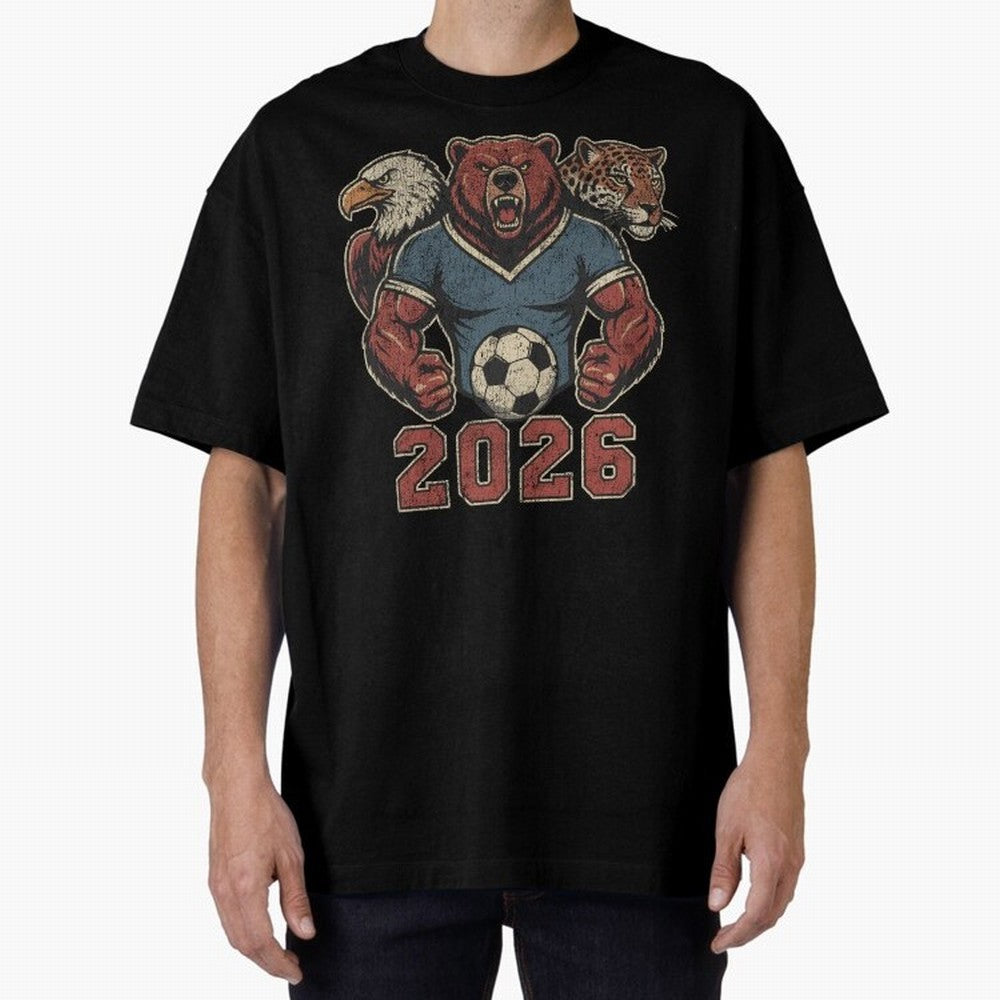 World Cup 2026 Host Mascots | USA Canada Mexico Soccer Classic T-Shirt Make Every Kick Count in FIFA World Cup 2026 Group Stage for Fans of Messi and Cristiano Ronaldo and Argentina, France and Brazil, Bringing Supporter Pride, Iconic Celebrations,
