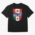 Glitched United 2026 - North America Emblem Cup Classic T-Shirt Celebrate Classic Football Spirit in FIFA World Cup 2026 Centered on Messi, Neymar and Mbappe, Argentina, France and Brazil Energy, Sports Nostalgia, International Competition, Famous