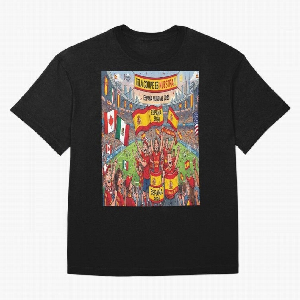 Spain World Cup 2026 - Stadium Classic T-Shirt Cheer for FIFA World Cup 2026 Group Stage Highlighting Cristiano Ronaldo, Haaland and CR7, France Energy, Champion Mindset, Group Stage Buzz, Knockout Tension and Passionate Fan Culture; Ideal for