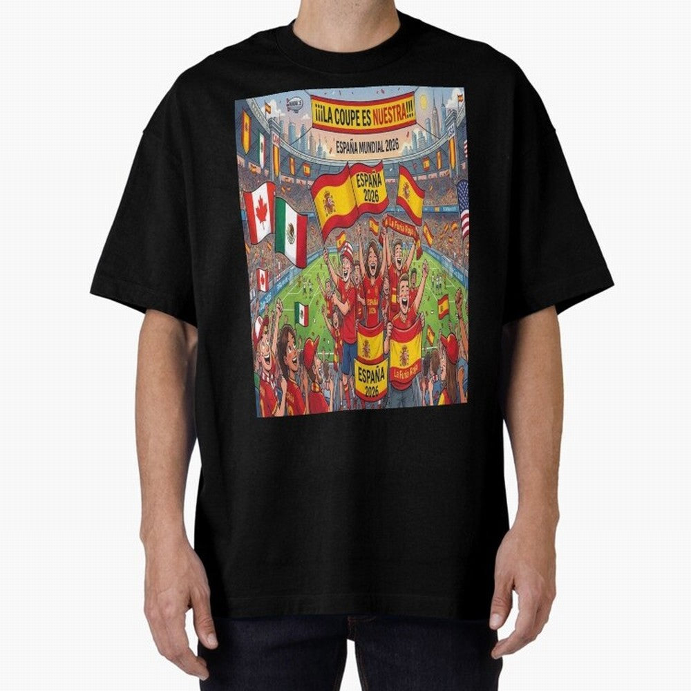 Spain World Cup 2026 - Stadium Classic T-Shirt Cheer for FIFA World Cup 2026 Group Stage Highlighting Cristiano Ronaldo, Haaland and CR7, France Energy, Champion Mindset, Group Stage Buzz, Knockout Tension and Passionate Fan Culture; Ideal for