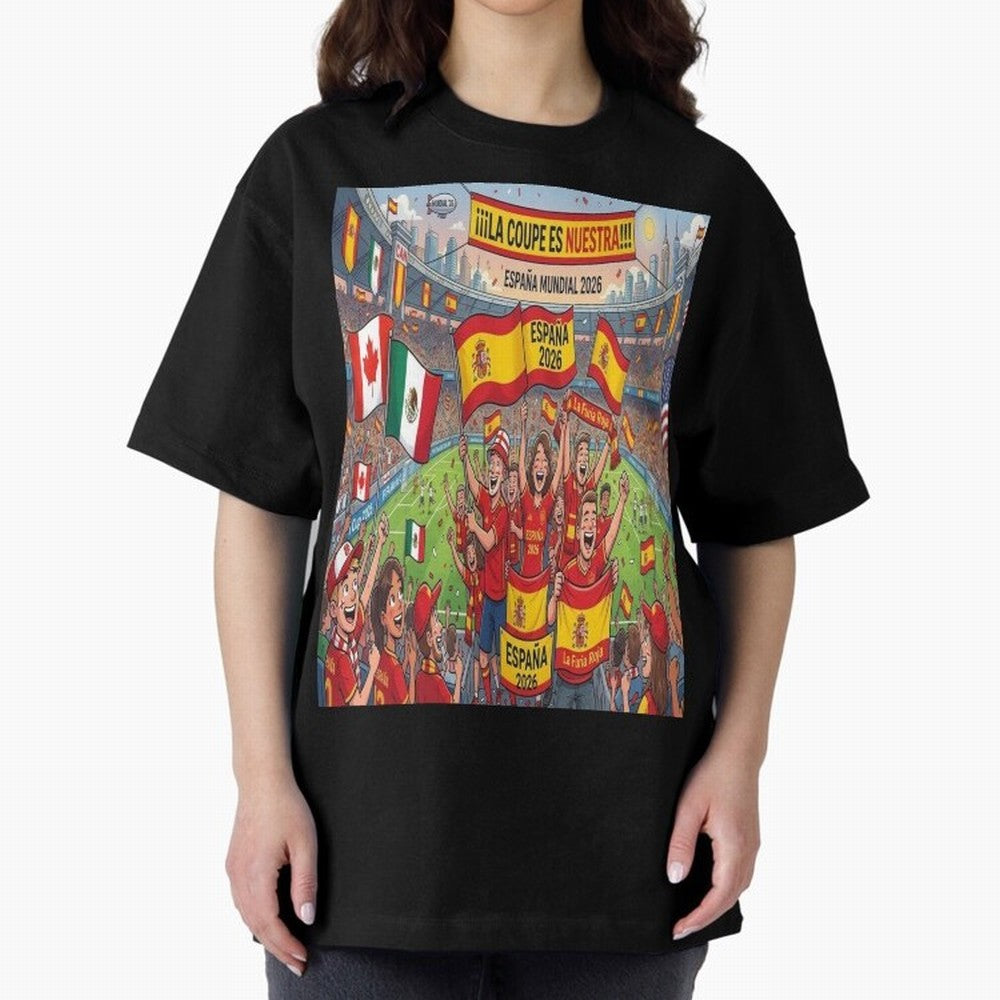 Spain World Cup 2026 - Stadium Classic T-Shirt Cheer for FIFA World Cup 2026 Group Stage Highlighting Cristiano Ronaldo, Haaland and CR7, France Energy, Champion Mindset, Group Stage Buzz, Knockout Tension and Passionate Fan Culture; Ideal for