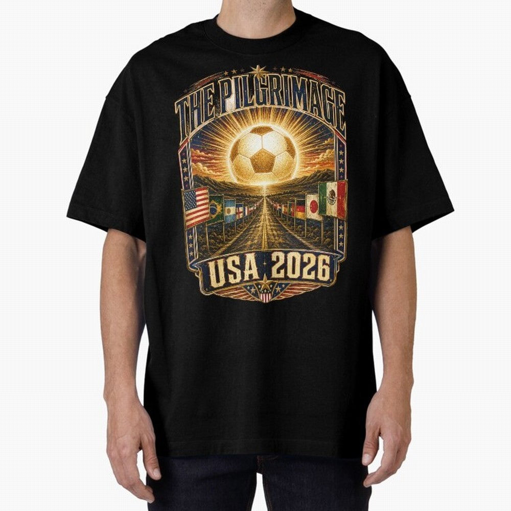 The Pilgrimage World Cup 2026 Soccer T-Shirt Classic T-Shirt Bring Champion Energy into FIFA World Cup 2026 Group Stage with Haaland, Brazil Energy, Stadium Chants, National Pride, Trophy Dreams and Unforgettable Football Memories; Perfect for