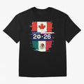 Glitched United 2026 - North America Emblem Cup Classic T-Shirt Relive Match Day Hype around FIFA World Cup 2026 USA Canada Mexico, Mbappe and Neymar, Spain, Goal Celebration Energy, Supporter Heritage, Football Icons and Worldwide Tournament Joy;