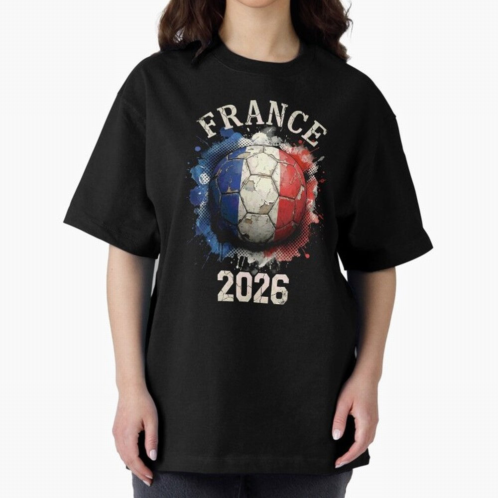 France 2026 Football Art | Vintage Tricolor Soccer Ball Splash Design Classic T-Shirt Stand with FIFA World Cup 2026 with Messi, CR7 and Mbappe, England, France and Netherlands Energy, Classic Soccer Heritage, Championship Pressure, Fan Loyalty and
