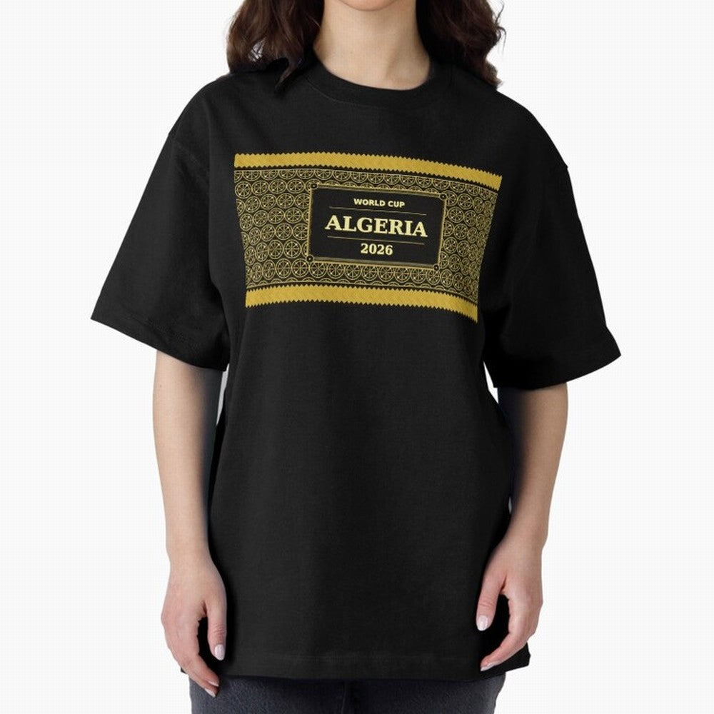 Algeria Football Fan 2026 Black Gold Luxury ¡ª Soccer Fan Gift Classic T-Shirt Get Ready for Match Day Hype around FIFA World Cup 2026 Group Stage, Mbappe and Neymar, Spain, Vintage Soccer Flavor, Modern Football Stars, National Flags and Final