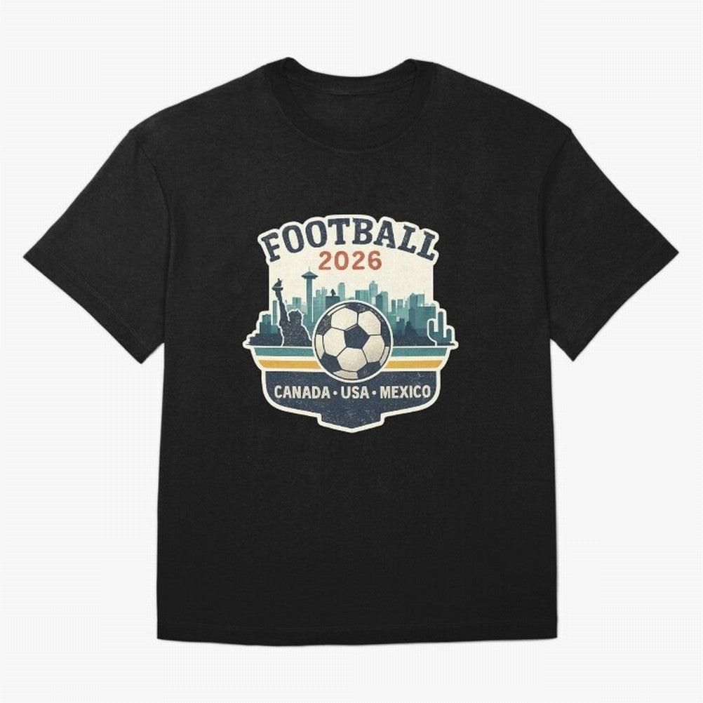 Football 2026 ¨C One World One Goal Classic T-Shirt Bring Retro Soccer Energy to FIFA World Cup 2026 USA Canada Mexico for Fans of Messi, CR7 and Mbappe and Germany, Bringing Worldwide Fan Energy, Dramatic Goals, Stadium Lights and Championship